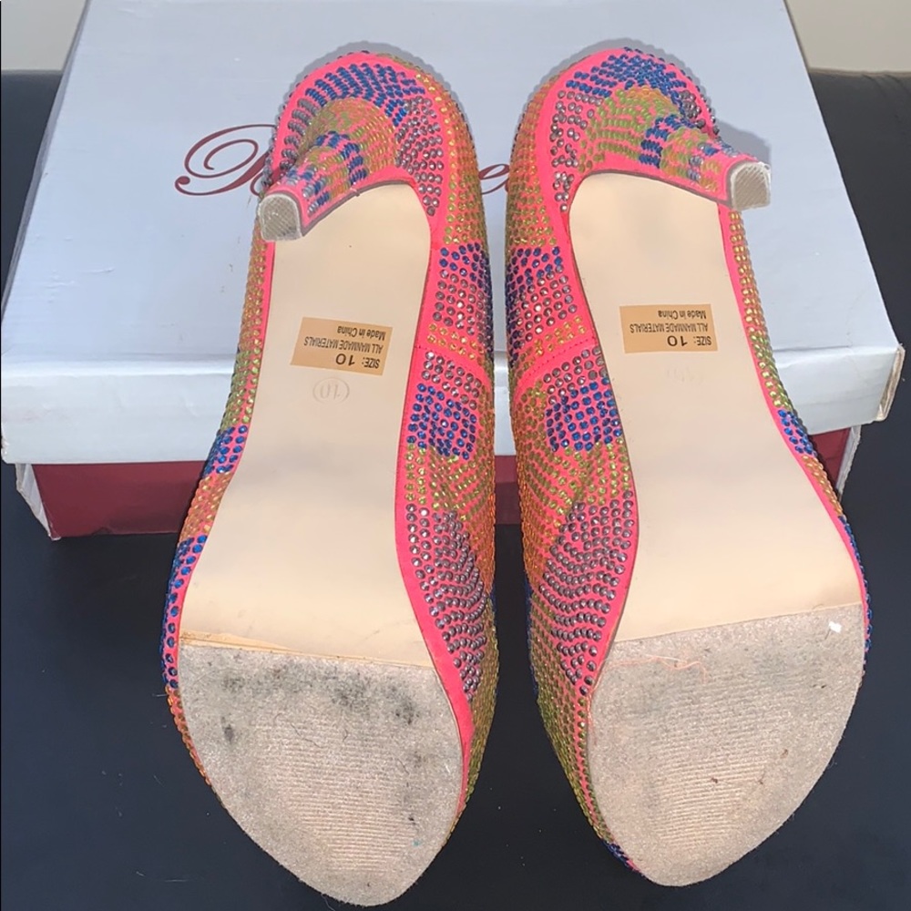 Multi-Colored Dazzled Platform Heels - image 4